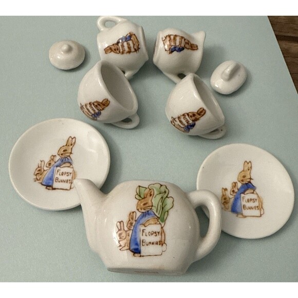 Vintage Peter Rabbit Toy Tea Set | B. Shackman & Co. | Item # 3 | Beatrix Potter - Picture 3 of 10